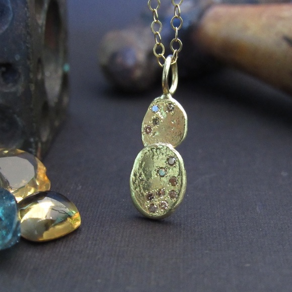 Gold diamonds necklace. - Picture 3 of 8